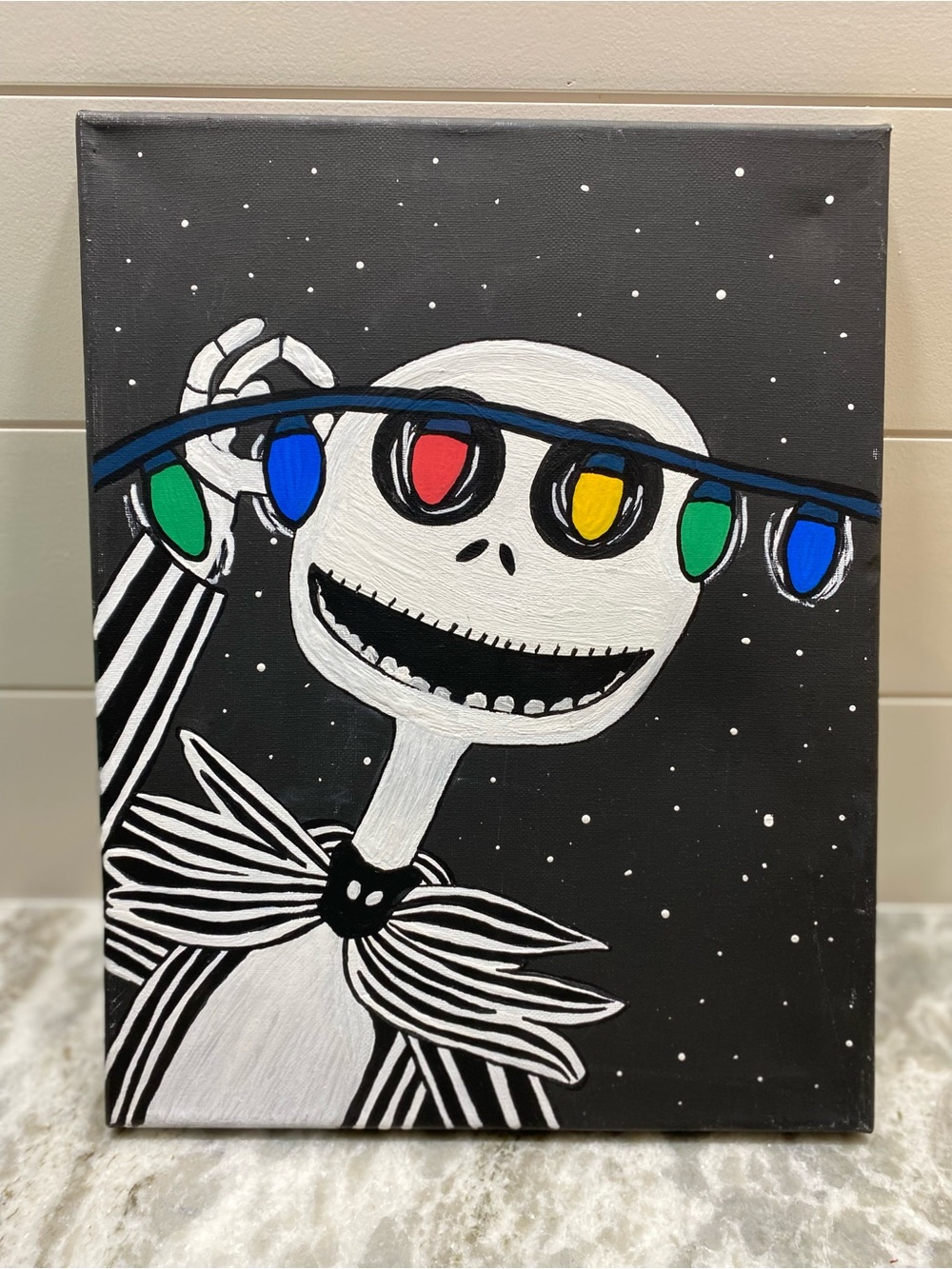 Skeleton Holiday Canvas Art